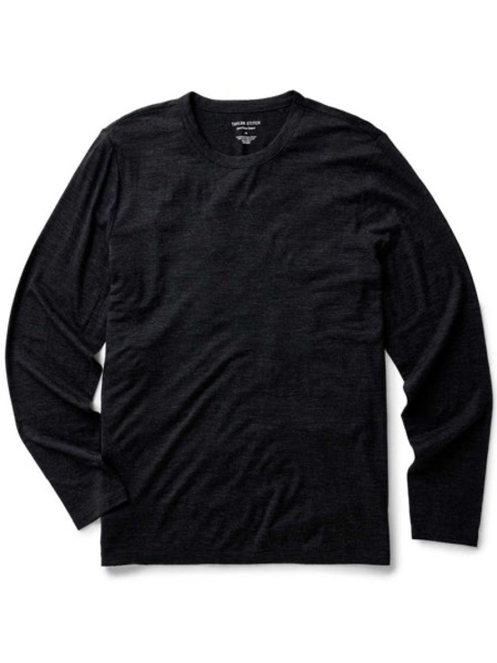 Taylor Stitch Other - Taylor Stitch Merino Long Sleeve Tee Shirt Heather Black Mens 42 Base Layer